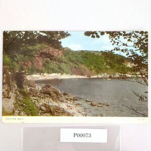 Vintage 1950s Postcard Oddicombe Beach Torquay Devon England Jarrold Unused